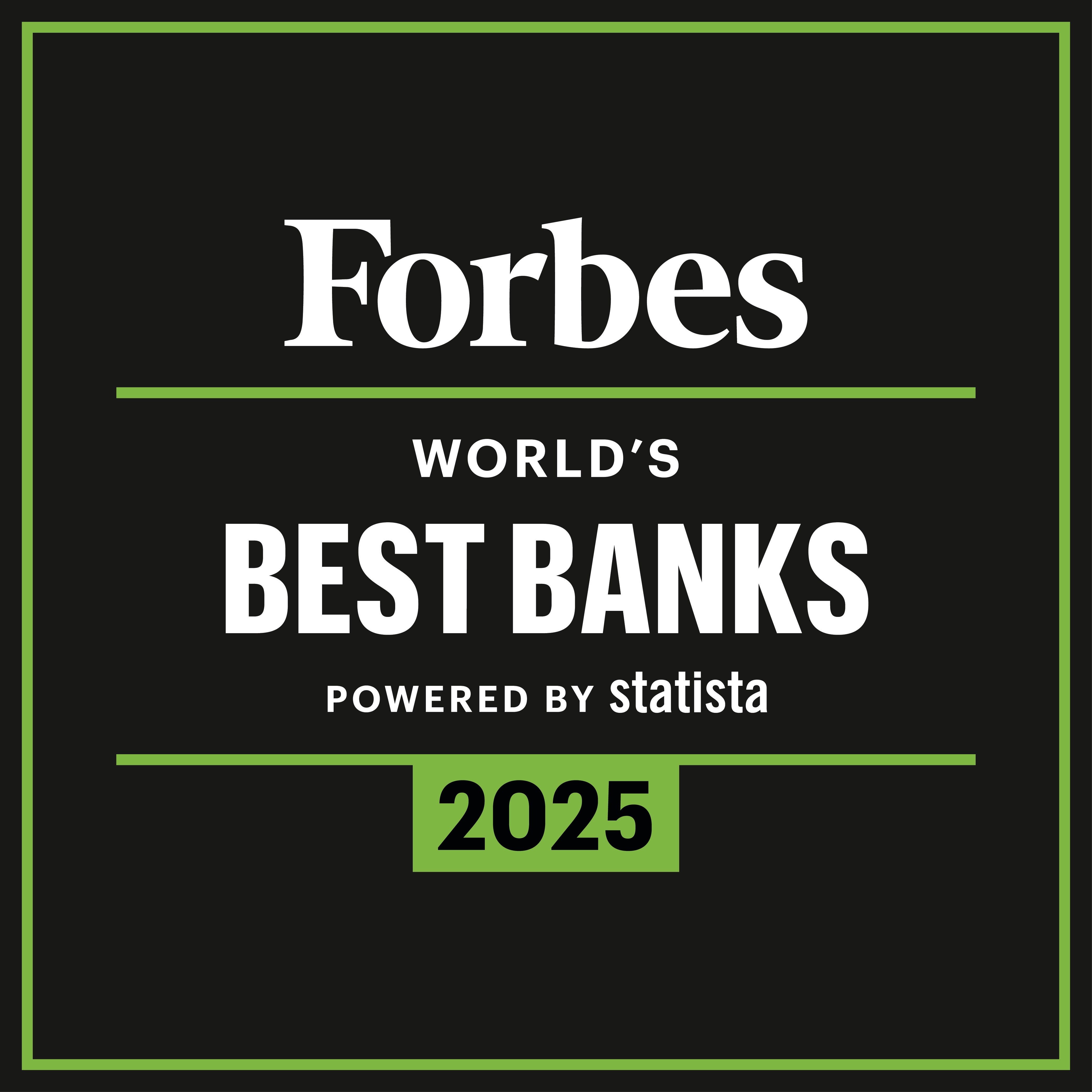 Forbes World's Best Banks badge