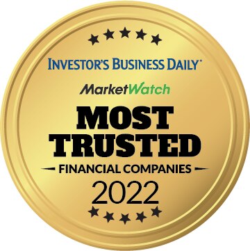 IBD 2022 Most Trusted Financial Company award