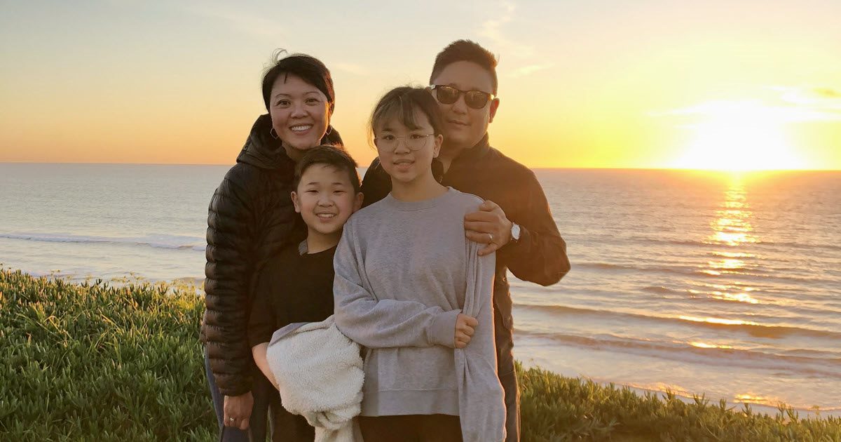 Sam Kang, President of Schwab Charitable, and family.