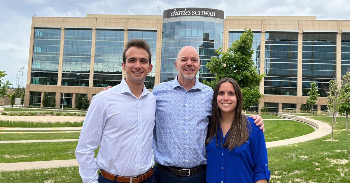 The Reams family (left to right), Brendan, Tod, and Kamryn, at Schwab’s Lone Tree location.