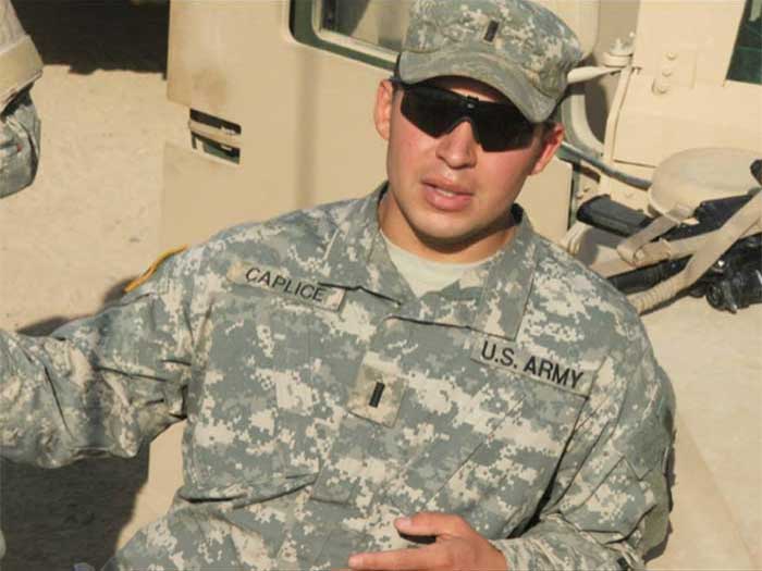 Mike C. in his military uniform.