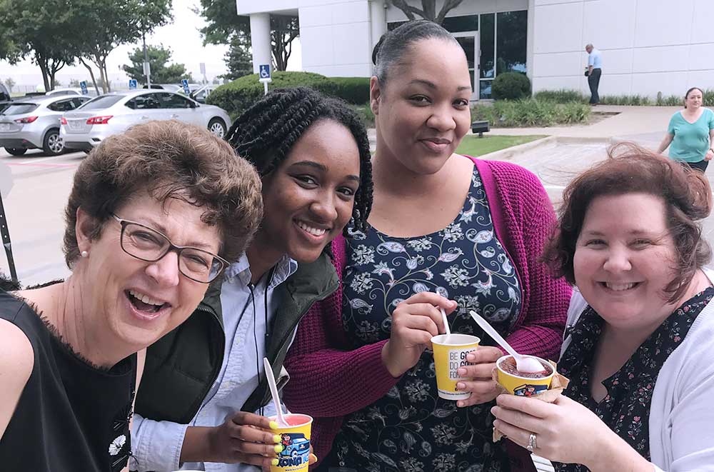 Katie and a few Schwab employees.