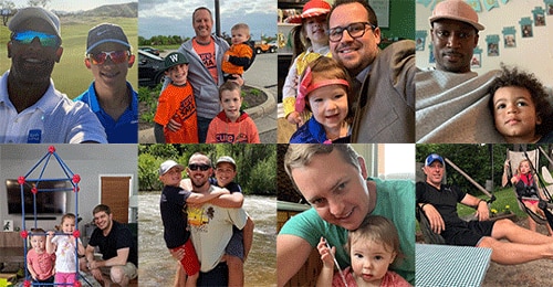 Collage of Schwab dads.