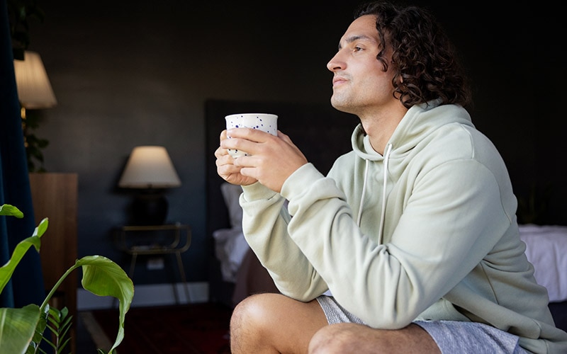 Man in a contemplative mood