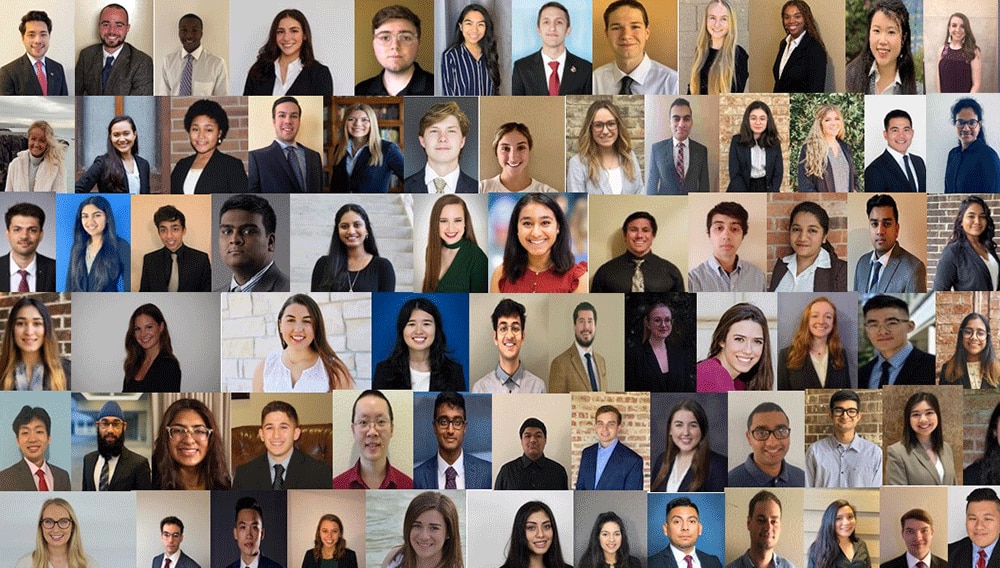 Collage of Schwab's 2020 interns.