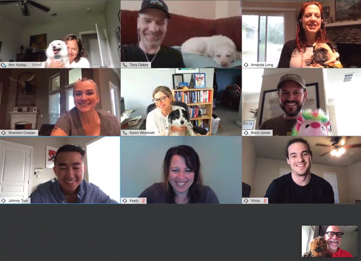 Schwabbies in a virtual meeting.