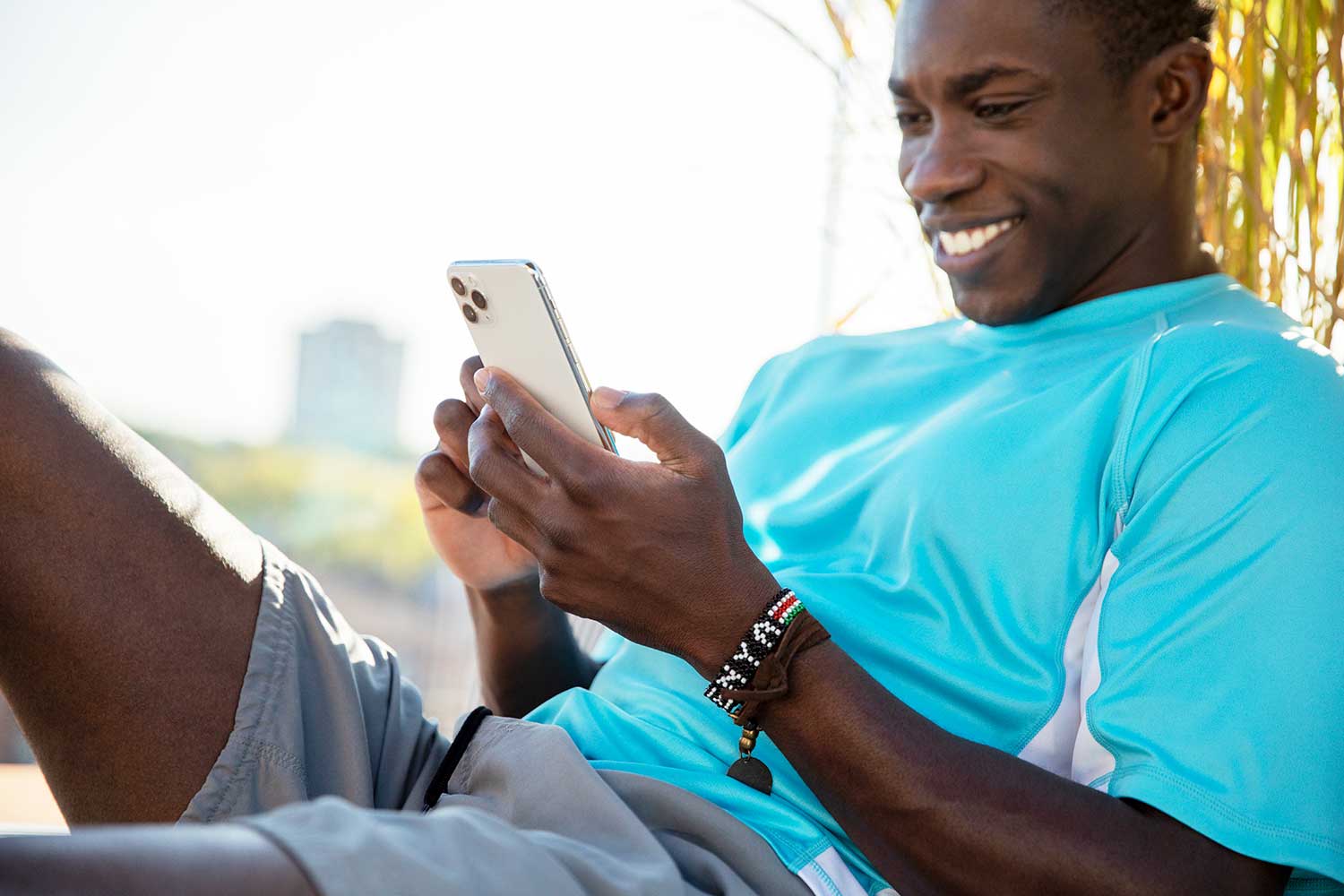Man looking at his phone.