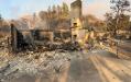 A home damaged in the L.A. fires