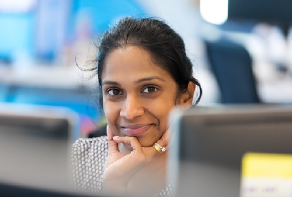 woman smiling