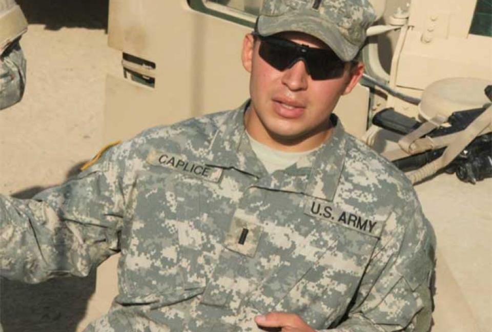 Mike C. in his military uniform.