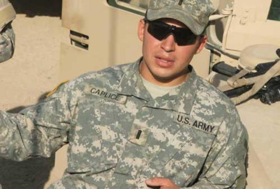 Mike C. in his military uniform.