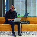 Guy on his laptop