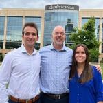 The Reams family (left to right), Brendan, Tod, and Kamryn, at Schwab’s Lone Tree location. 