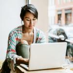 Girl working on her laptop